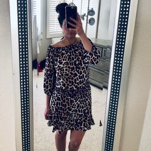 Leopard Veronica M Smocked Dress